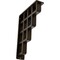 Ekena Millwork Diane Wrought Iron Bracket, (Triple center brace), Antiqued Brass 2"W x 7 1/2"D x 10"H BKTM02X07X10TDIABS - alternate 1